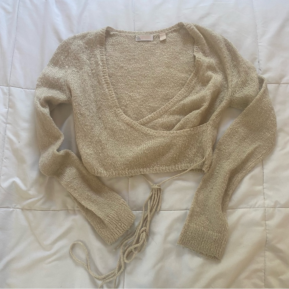 Sweater wrap top